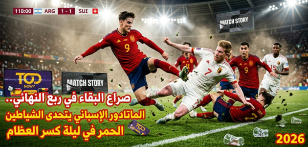صراع البقاء في ربع النهائي.. الماتادور الإسباني يتحدى الشياطين الحمر في ليلة كسر العظام صراع البقاء في ربع النهائي.. الماتادور الإسباني يتحدى الشياطين الحمر في ليلة كسر العظام